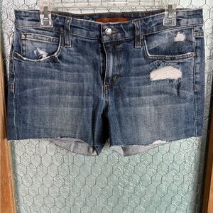 Joe's Jeans Distressed Mid-Blue Denim Cutoff Shorts